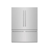 ZLINE 60 in. 32.2 cu. ft. French Door Built-In Bottom Freezer Refrigerator with Water Dispensers and Ice Makers in Stainless Steel with Graphite Gray Interior (GRBIV-304-60) - (GRBIV30460) -