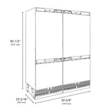 ZLINE 60 in. 32.2 cu. ft. Panel Ready French Door Built-In Bottom Freezer Refrigerator with Water Dispensers and Ice Makers with Graphite Gray Interior (GRBIV-60) - (GRBIV60) -