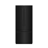 ZLINE 36 in. 19.6 cu. ft. French Door Built-In Bottom Freezer Refrigerator with Water Dispenser and Ice Maker in Black Stainless Steel with Graphite Gray Interior (GRBIV-BS-36) - (GRBIVBS36) -