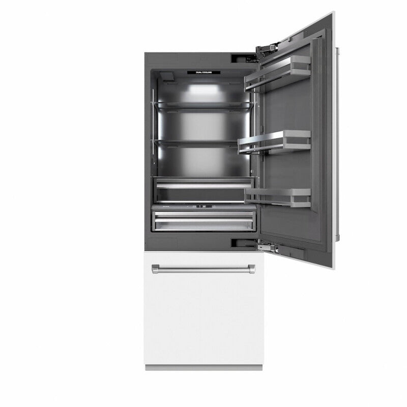 30 in. 16.1 cu. ft. Built-In Bottom Freezer Refrigerator with Water Dispenser and Ice Maker - (GRBIVWM30) -