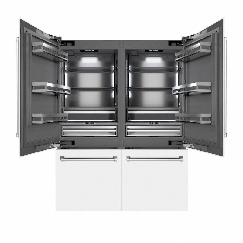 60 in. 32.2 cu. ft. French Door Built-In Bottom Freezer Refrigerator with Water Dispensers and Ice Makers - (GRBIVWM60) -