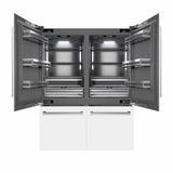 60 in. 32.2 cu. ft. French Door Built-In Bottom Freezer Refrigerator with Water Dispensers and Ice Makers - (GRBIVWM60) -