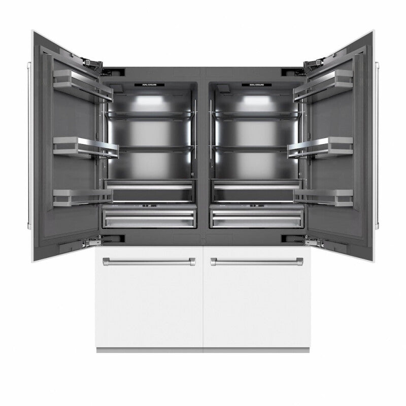 60 in. 32.2 cu. ft. French Door Built-In Bottom Freezer Refrigerator with Water Dispensers and Ice Makers - (GRBIVWM60) -