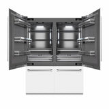 60 in. 32.2 cu. ft. French Door Built-In Bottom Freezer Refrigerator with Water Dispensers and Ice Makers - (GRBIVWM60) -
