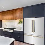 ZLINE Autograph Edition 60 in. 32.2 cu. ft. French Door Built-In Bottom Freezer Refrigerator with Water Dispenser and Ice Maker in Stainless Steel with Graphite Gray Interior and Champagne Bronze Accents (GRBIVZ-304-60CB) - (GRBIVZ30460CB) -