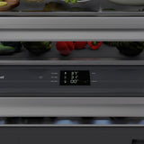 ZLINE Autograph Edition 60 in. 32.2 cu. ft. Panel Ready French Door Built-In Bottom Freezer Refrigerator with Water Dispenser and Ice Maker with Graphite Gray Interior and Champagne Bronze Accents (GRBIVZ-60-CB) - (GRBIVZ60CB) -