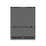 ZLINE Autograph Edition 60 in. 32.2 cu. ft. Panel Ready French Door Built-In Bottom Freezer Refrigerator with Water Dispenser and Ice Maker with Graphite Gray Interior and Polished Gold Accents (GRBIVZ-60-G) - (GRBIVZ60G) -