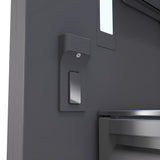 ZLINE Autograph Edition 30 in. 16.1 cu. ft. Built-In Bottom Freezer Refrigerator with Water Dispenser and Ice Maker in Black Stainless Steel with Graphite Gray Interior and Polished Gold Accents (GRBIVZ-BS-30-G) - (GRBIVZBS30G) -