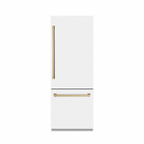 Autograph Edition 30 in. 16.1 cu. ft. Built-In Bottom Freezer Refrigerator with Water Dispenser and Ice Maker - (GRBIVZWM30CB) -