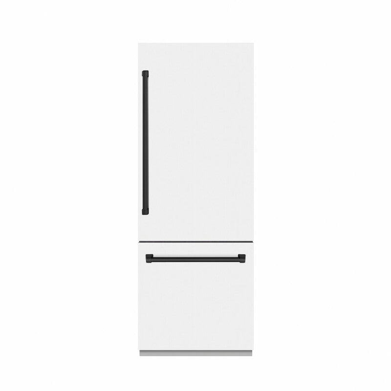 Autograph Edition 30 in. 16.1 cu. ft. Built-In Bottom Freezer Refrigerator with Water Dispenser and Ice Maker - (GRBIVZWM30MB) -