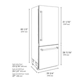 Autograph Edition 30 in. 16.1 cu. ft. Built-In Bottom Freezer Refrigerator with Water Dispenser and Ice Maker - (GRBIVZWM30MB) -
