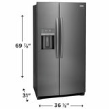 Frigidaire Gallery 22.3 Cu. Ft. 36" Counter Depth Side by Side Refrigerator - (GRSC2352AD) - FRIGIDAIRE