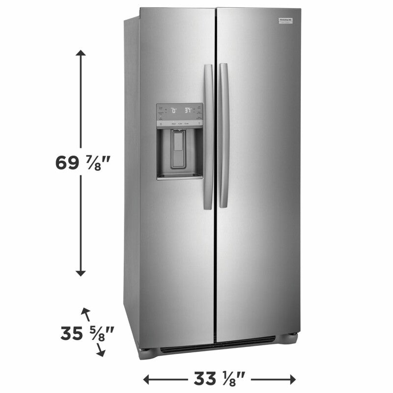 Frigidaire Gallery 22.3 Cu. Ft. 33" Standard Depth Side by Side Refrigerator - (GRSS2352AF) - FRIGIDAIRE