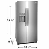Frigidaire Gallery 22.3 Cu. Ft. 33" Standard Depth Side by Side Refrigerator - (GRSS2352AF) - FRIGIDAIRE
