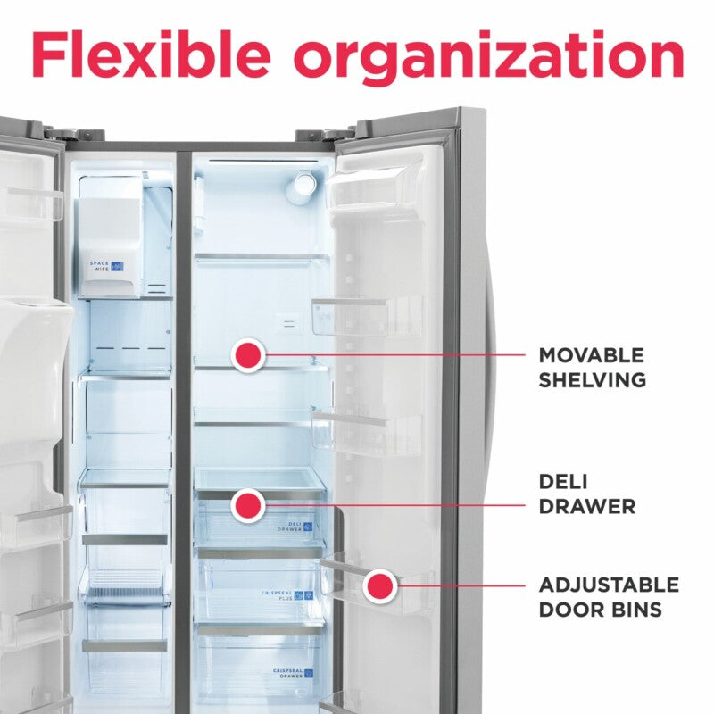 Frigidaire Gallery 22.3 Cu. Ft. 33" Standard Depth Side by Side Refrigerator - (GRSS2352AF) - FRIGIDAIRE