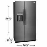 Frigidaire Gallery 25.6 Cu. Ft. 36" Standard Depth Side by Side Refrigerator - (GRSS2652AD) - FRIGIDAIRE