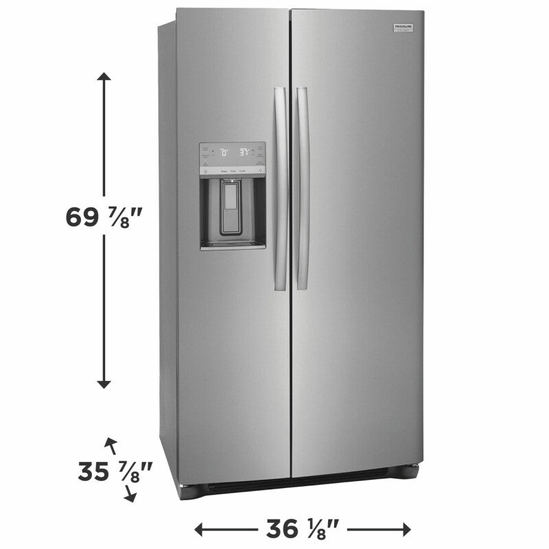 Frigidaire Gallery 25.6 Cu. Ft. 36" Standard Depth Side by Side Refrigerator - (GRSS2652AF) - FRIGIDAIRE