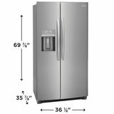 Frigidaire Gallery 25.6 Cu. Ft. 36" Standard Depth Side by Side Refrigerator - (GRSS2652AF) - FRIGIDAIRE