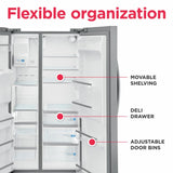Frigidaire Gallery 25.6 Cu. Ft. 36" Standard Depth Side by Side Refrigerator - (GRSS2652AF) - FRIGIDAIRE