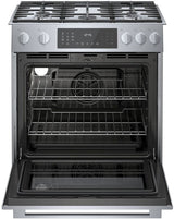 800 Series Dual Fuel Slide-in Range 30" Stainless Steel - (HDI8056U) - BOSCH