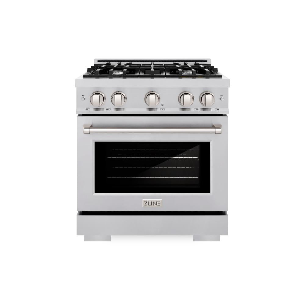 30 in. 4.2 cu. ft. Select Dual Fuel Range with 4 Burner Gas Cooktop and Electric Convection Oven - (HDR30) -