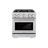 30 in. 4.2 cu. ft. Select Dual Fuel Range with 4 Burner Gas Cooktop and Electric Convection Oven - (HDR30) -