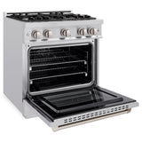 30 in. 4.2 cu. ft. Select Dual Fuel Range with 4 Burner Gas Cooktop and Electric Convection Oven - (HDR30) -