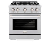 30 in. 4.2 cu. ft. Select Dual Fuel Range with 4 Burner Gas Cooktop and Electric Convection Oven - (HDR30) -