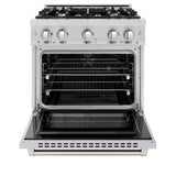 30 in. 4.2 cu. ft. Select Dual Fuel Range with 4 Burner Gas Cooktop and Electric Convection Oven - (HDR30) -