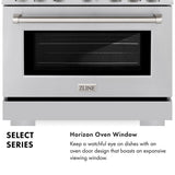 30 in. 4.2 cu. ft. Select Dual Fuel Range with 4 Burner Gas Cooktop and Electric Convection Oven - (HDR30) -
