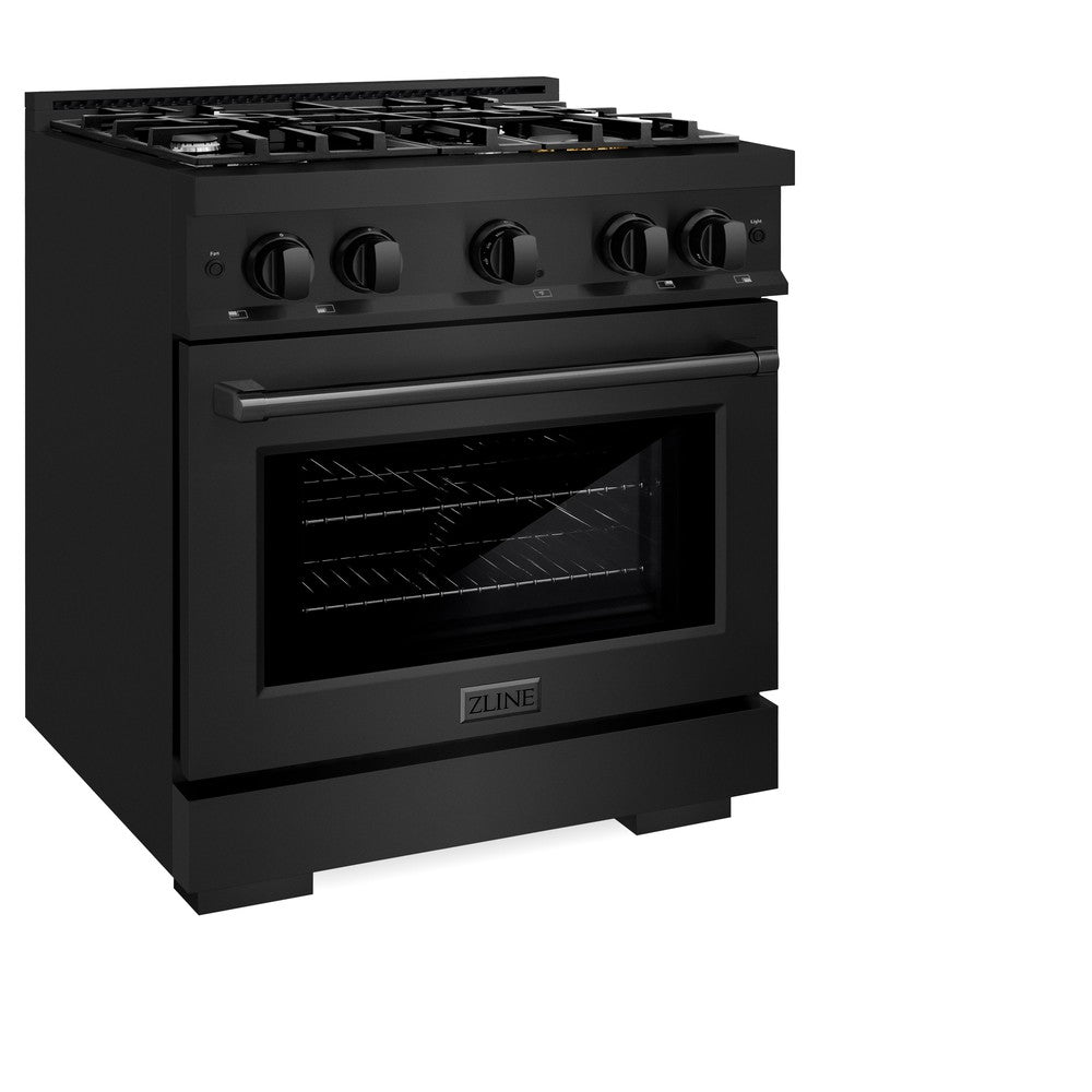 30 in. 4.2 cu. ft. Select Dual Fuel Range with 4 Burner Gas Cooktop and Electric Convection Oven - (HDRB30) -