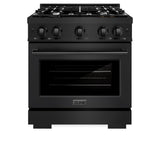 30 in. 4.2 cu. ft. Select Dual Fuel Range with 4 Burner Gas Cooktop and Electric Convection Oven - (HDRB30) -