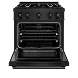 30 in. 4.2 cu. ft. Select Dual Fuel Range with 4 Burner Gas Cooktop and Electric Convection Oven - (HDRB30) -
