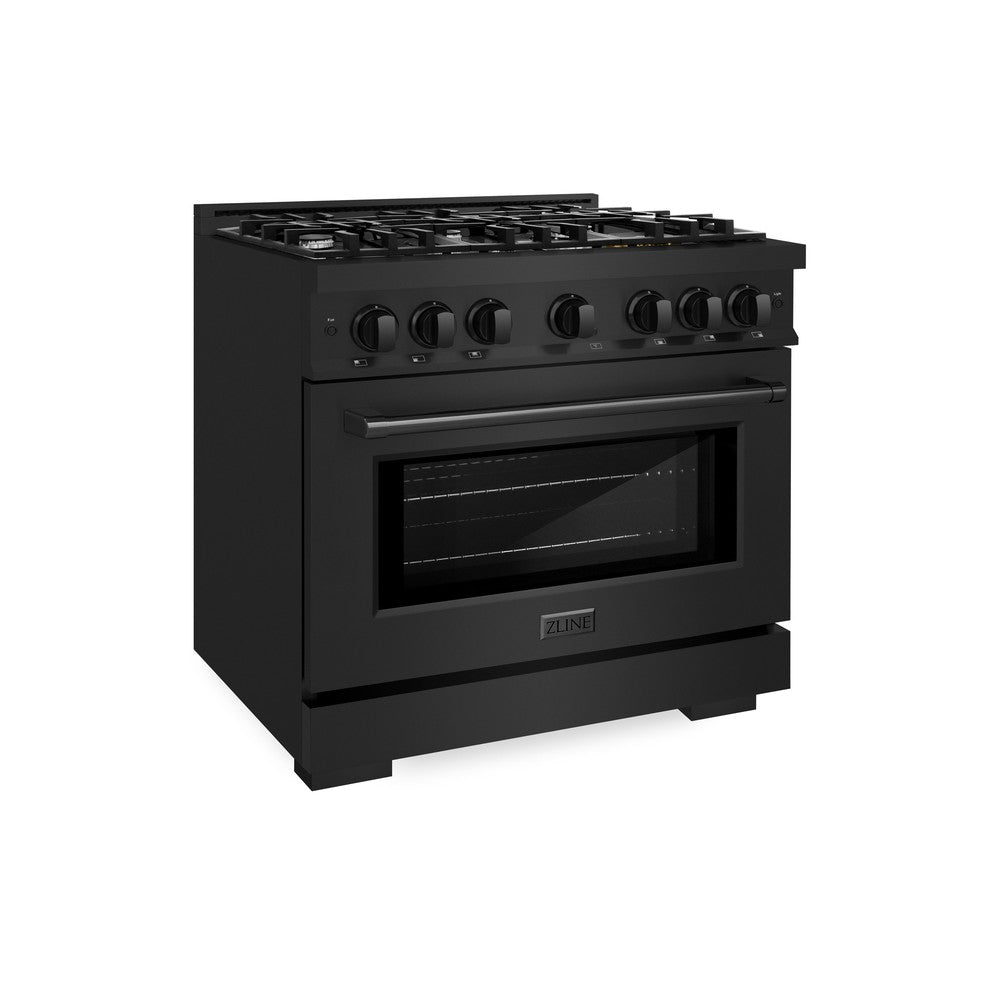 36 in. 5.2 cu. ft. Select Dual Fuel Range with 6 Burner Gas Cooktop and Electric Convection Oven - (HDRB36) -