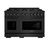 48 in. 6.7 cu. ft. Select Double Oven Dual Fuel Range with 8 Burner Gas Cooktop - (HDRB48) -