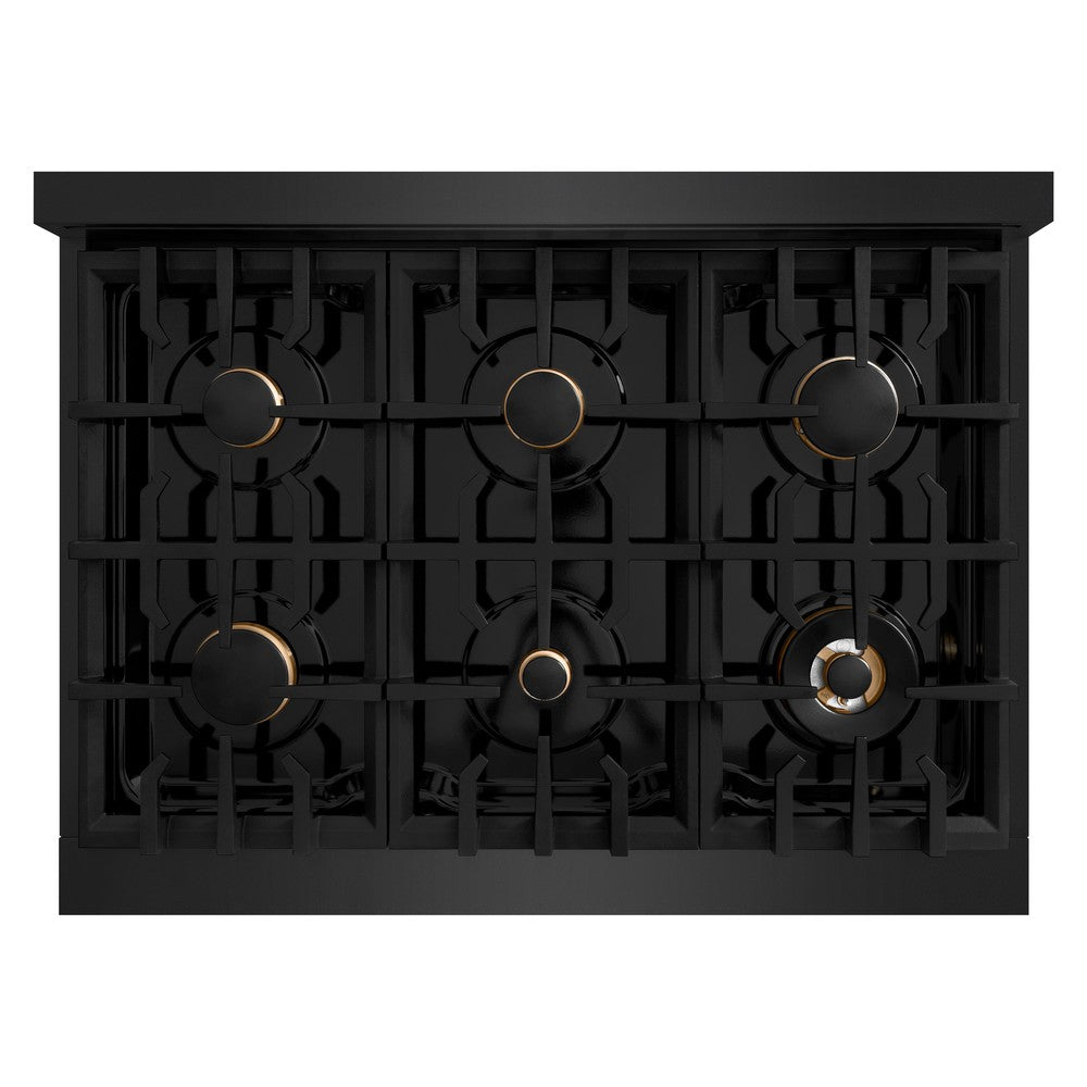 Autograph Edition 36 in. 5.2 cu. ft. Select Dual Fuel Range with 6 Burner Gas Cooktop and Electric Convection Oven - (HDRBZ36G) -