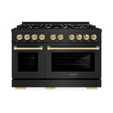 Autograph Edition 48 in. 6.7 cu. ft. Select Double Oven Dual Fuel Range with 8 Burner Gas Cooktop - (HDRBZ48CB) -