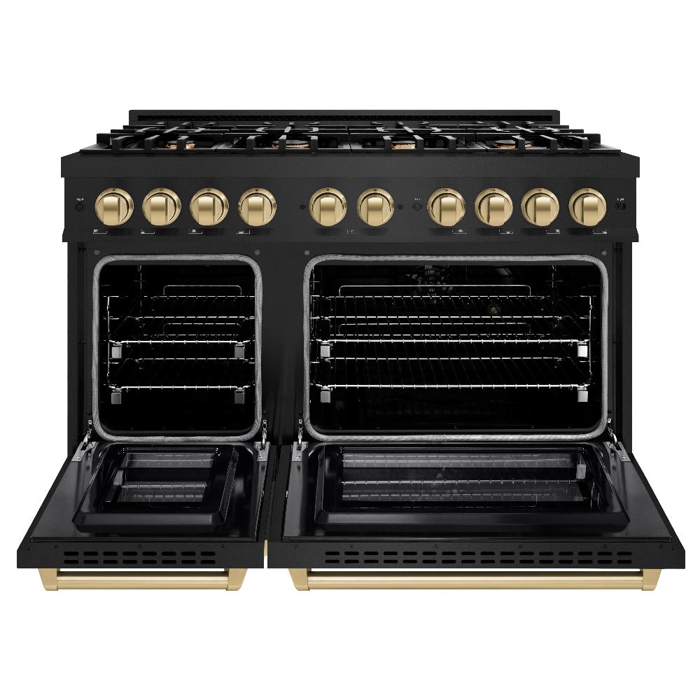 Autograph Edition 48 in. 6.7 cu. ft. Select Double Oven Dual Fuel Range with 8 Burner Gas Cooktop - (HDRBZ48CB) -