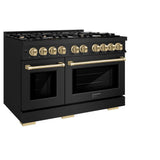 Autograph Edition 48 in. 6.7 cu. ft. Select Double Oven Dual Fuel Range with 8 Burner Gas Cooktop - (HDRBZ48CB) -