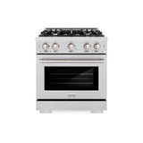 30 in. 4.2 cu. ft. Select Dual Fuel Range with 4 Burner Gas Cooktop and Electric Convection Oven - (HDRS30) -