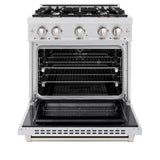 30 in. 4.2 cu. ft. Select Dual Fuel Range with 4 Burner Gas Cooktop and Electric Convection Oven - (HDRS30) -