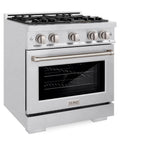 30 in. 4.2 cu. ft. Select Dual Fuel Range with 4 Burner Gas Cooktop and Electric Convection Oven - (HDRS30) -