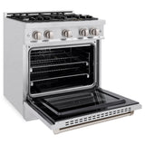 30 in. 4.2 cu. ft. Select Dual Fuel Range with 4 Burner Gas Cooktop and Electric Convection Oven - (HDRS30) -