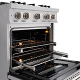 30 in. 4.2 cu. ft. Select Dual Fuel Range with 4 Burner Gas Cooktop and Electric Convection Oven - (HDRS30) -