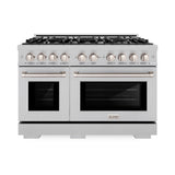 48 in. 6.7 cu. ft. Select Double Oven Dual Fuel Range with 8 Burner Gas Cooktop - (HDRS48) -