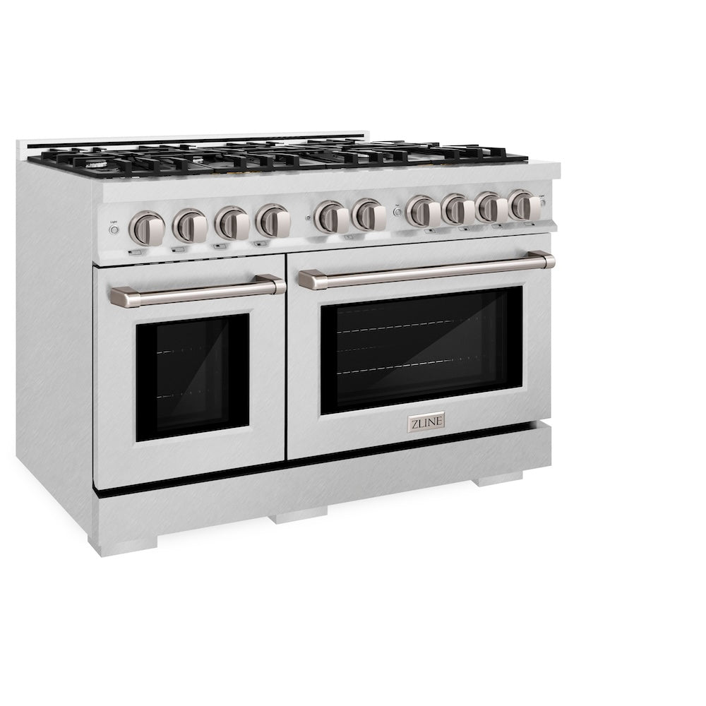48 in. 6.7 cu. ft. Select Double Oven Dual Fuel Range with 8 Burner Gas Cooktop - (HDRS48) -
