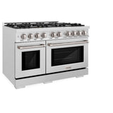 48 in. 6.7 cu. ft. Select Double Oven Dual Fuel Range with 8 Burner Gas Cooktop - (HDRS48) -