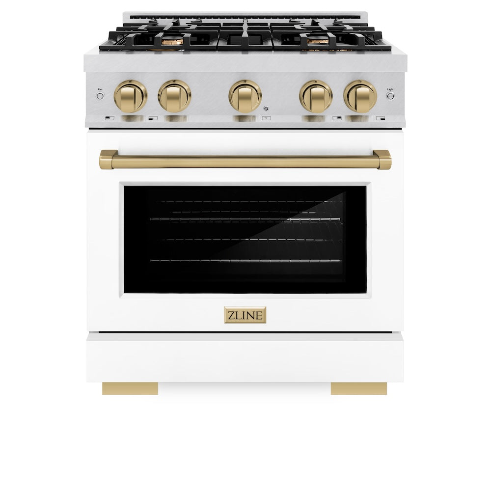 Autograph Edition 30 in. 4.2 cu. ft. Select Dual Fuel Range with 4 Burner Gas Cooktop and Electric Convection Oven - (HDRSZWM30CB) -