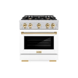 Autograph Edition 30 in. 4.2 cu. ft. Select Dual Fuel Range with 4 Burner Gas Cooktop and Electric Convection Oven - (HDRSZWM30G) -