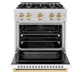 Autograph Edition 30 in. 4.2 cu. ft. Select Dual Fuel Range with 4 Burner Gas Cooktop and Electric Convection Oven - (HDRSZWM30G) -